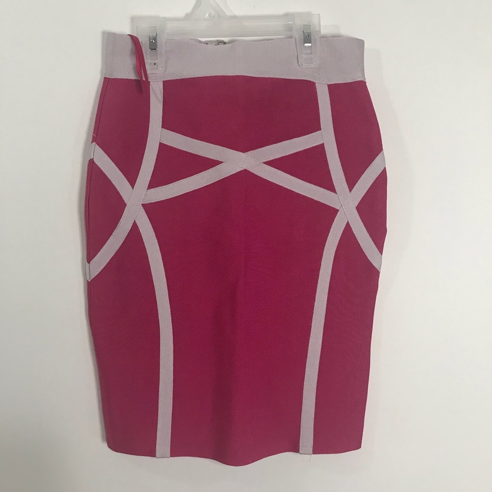 Bandage skirt pink white small